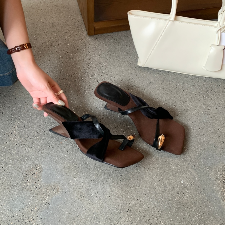 DIAIRIZ Women's Roman Style Wedge Sandals with Metal Buckle Square Toe 2026 Summer New - Image 2